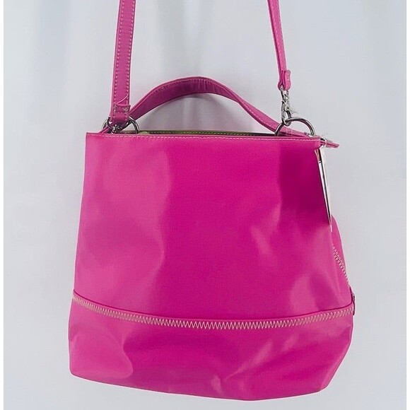 Tommy Hilfiger Purse Sz Med Spring Pink & Green Easy Clean Bonus Coin Purse NWT - Picture 7 of 11